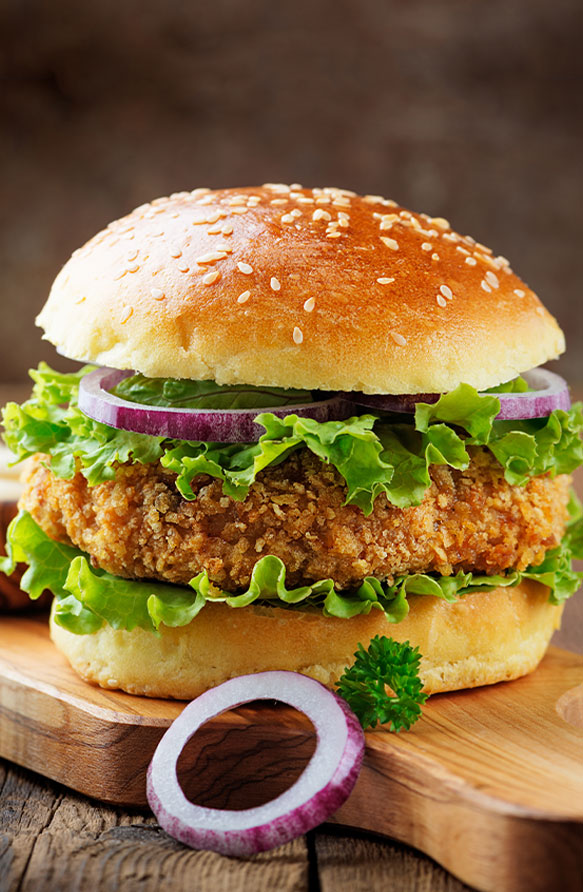 Enjoy chicken burgers at Americano