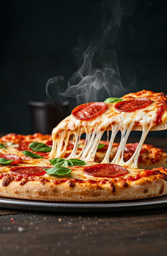 Enjoy pizza at Americano